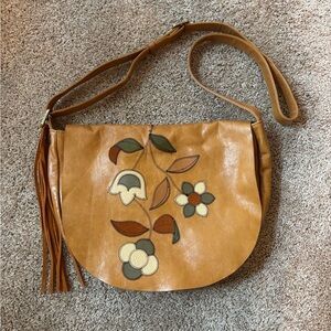 HOBO Floral Embroidered Leather Bag